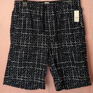 Gap Blue 100% Cotton Drawstring Waist 9" Easy Shorts size Small